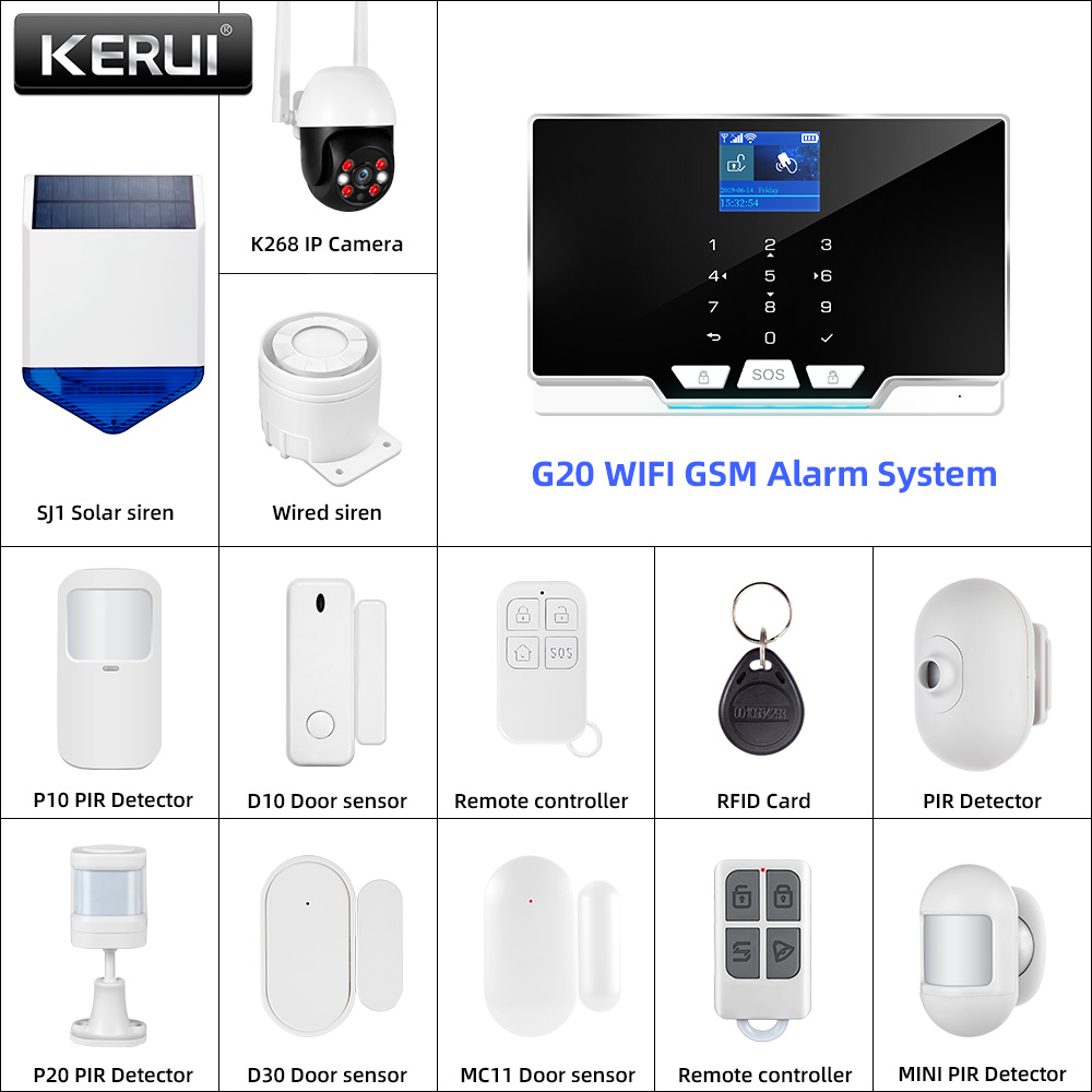Home Automation Diy Kit - KERUI 433MHz bricolage Kit d'alarme G20